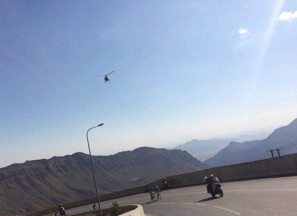 Vincenzo Nibali and Romain Bardet go toe-to-toe on Green Mountain in Oman