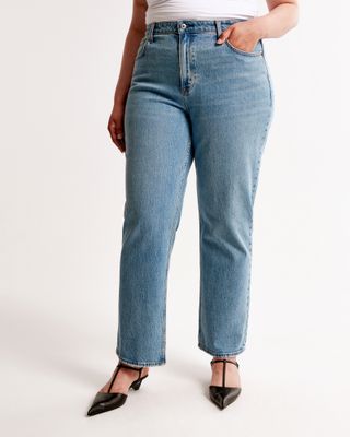 abercrombie, High Rise Vintage Straight Jean