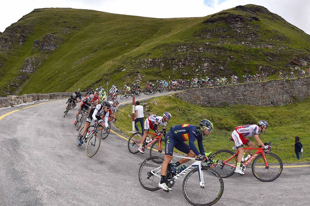 Valderde near the front on stage 14 of the Vuelta a Espana