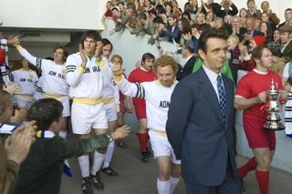 The Damned United - Michael Sheen as Brian Clough, here leading Leeds United on to the Wembley pitch for the Charity Shield against Liverpool