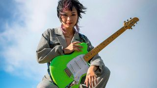 Portrait of American rock musician Yvette Young, guitarist with math rock group Covet, taken on November 8, 2020. 