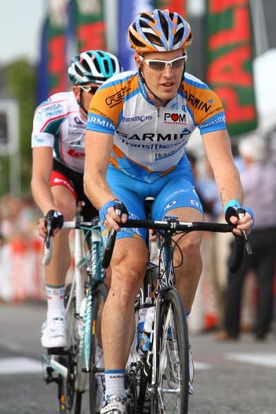 Tyler Farrar (Garmin-Transitions) in the criterium action.