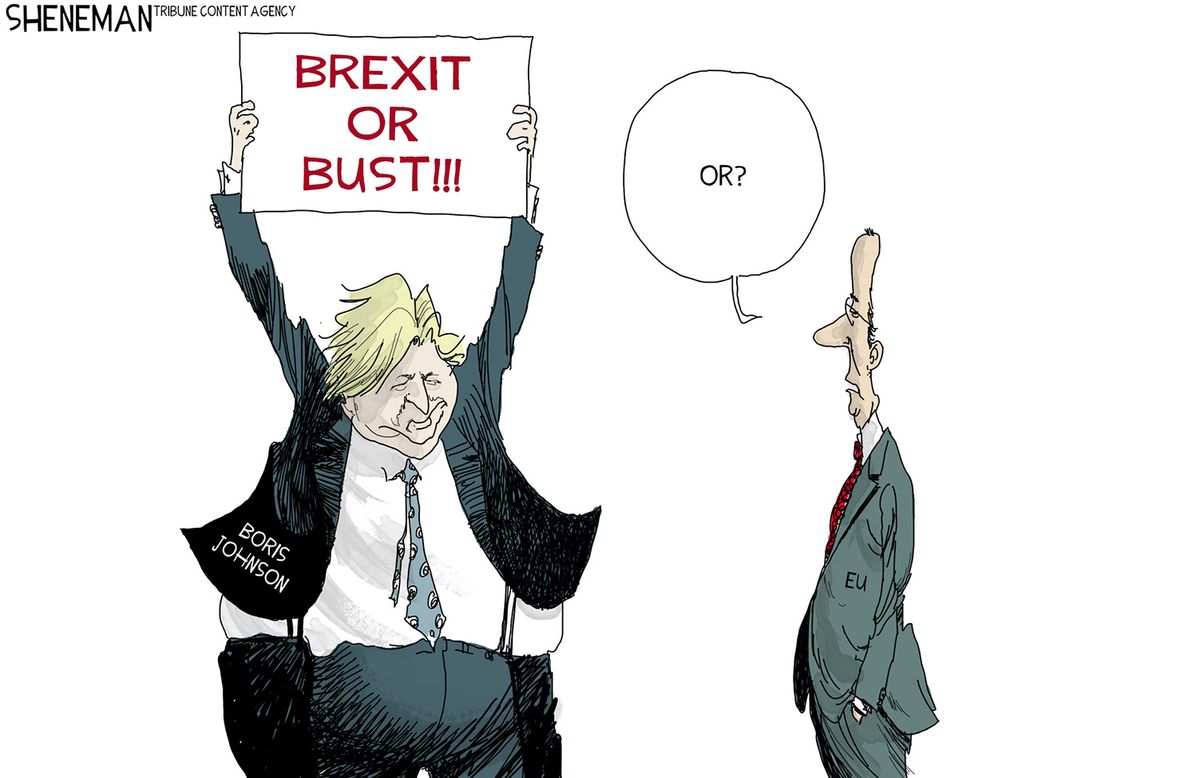 Political Cartoon Brexit Or Bust Boris Johnson | The Week