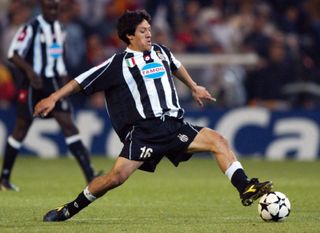 Mauro Camoranesi in action for Juventus against Real Madrid in the Champions League in May 2003.