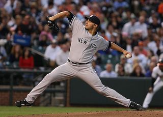 Left-handed baseball pitcher Andy Pettitte photographed in 2009.
