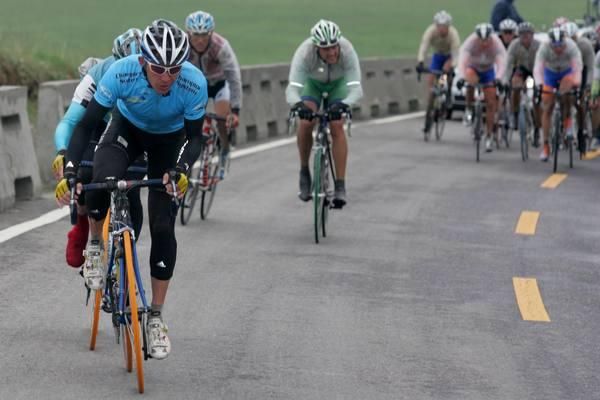 Dmitriy Fofonov (Kazakhstan) attacks on the KOM for the day.