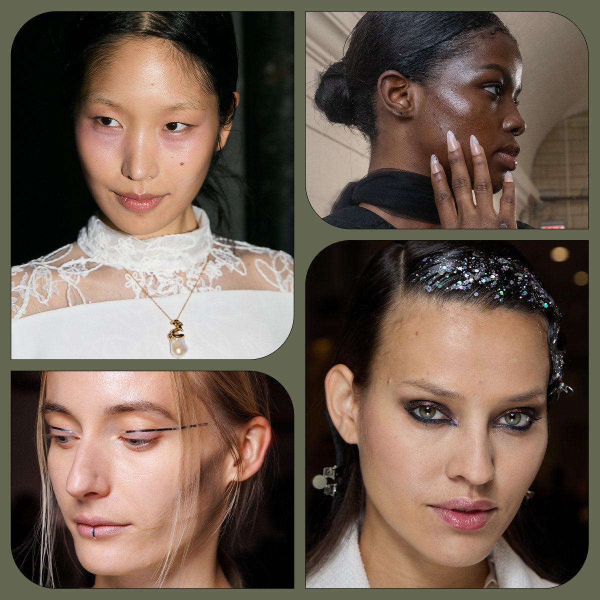 From "Touch Grass" Hair to "Dark Fairy" Glam—the NYFW Beauty Trends I'm Obsessing Over RN