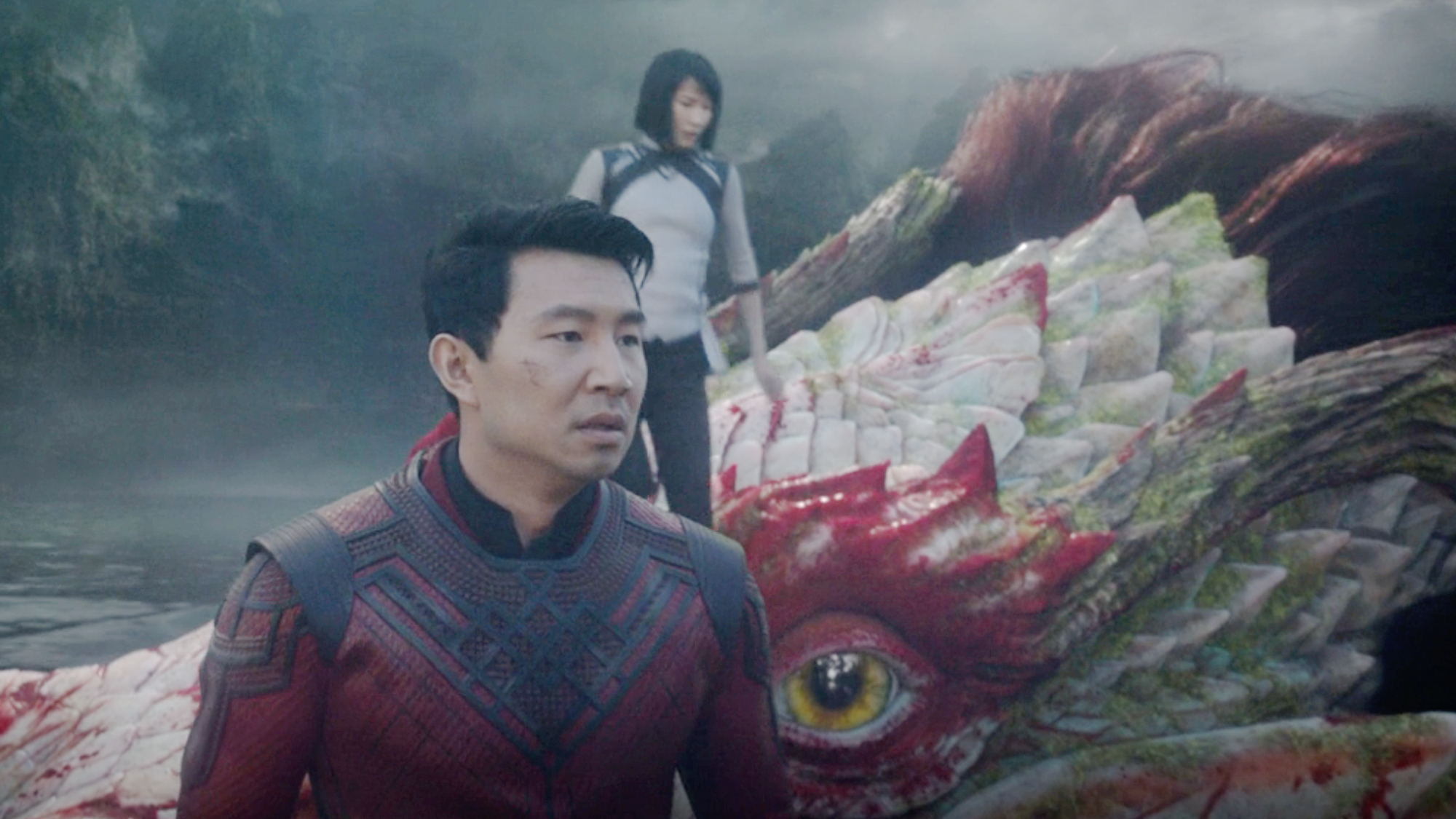 Simu Liu as Shang-Chi in his first cinematic outing.