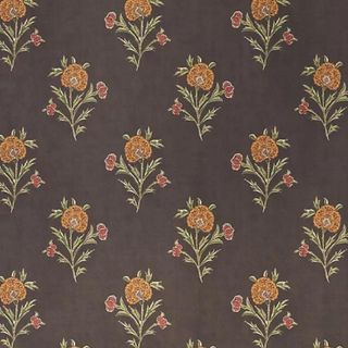 Brown floral wallpaper