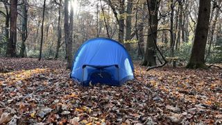 Fjällräven Abisko Lite 1 tent pitched in the woods