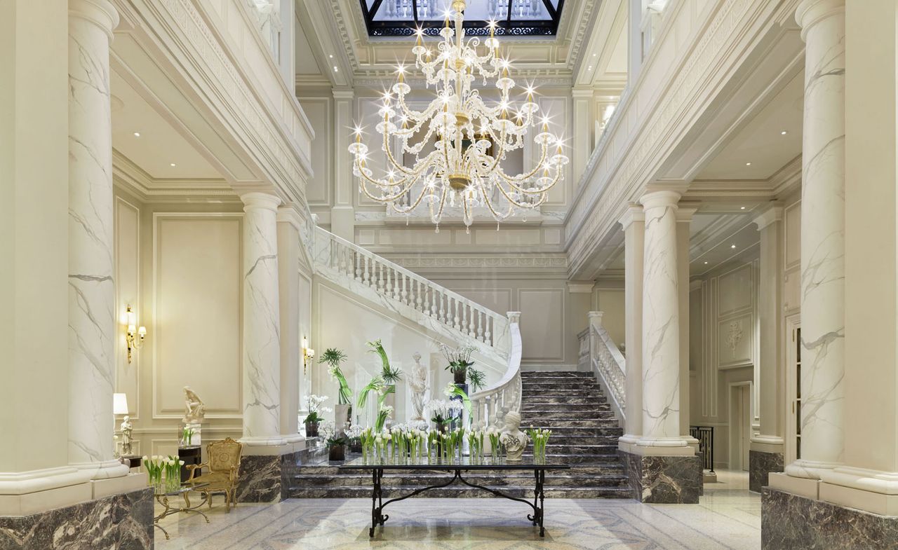 Palazzo Parigi Hotel &amp; Grand Spa — Milan, Italy - marble foyer