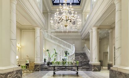 Palazzo Parigi Hotel & Grand Spa — Milan, Italy - marble foyer