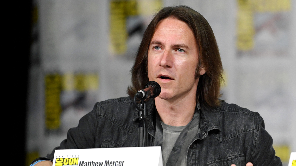 Matthew Mercer, DM of acclaimed D&amp;D show Critical Role, speaking at Comic Con.