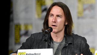 Matthew Mercer, DM of acclaimed D&D show Critical Role, speaking at Comic Con.