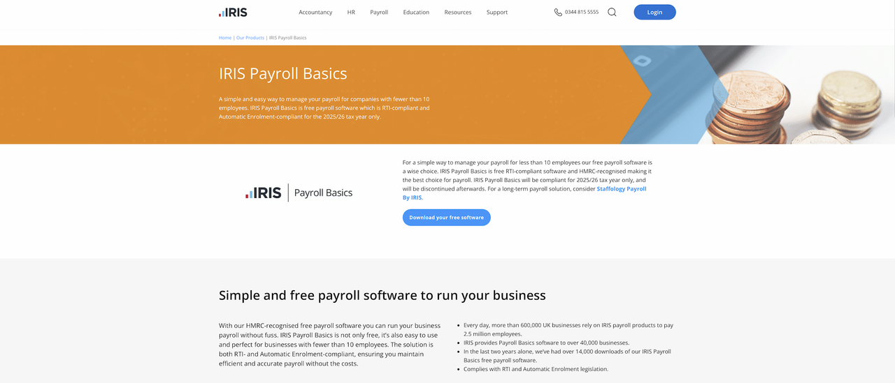 IRIS Payroll Basics review