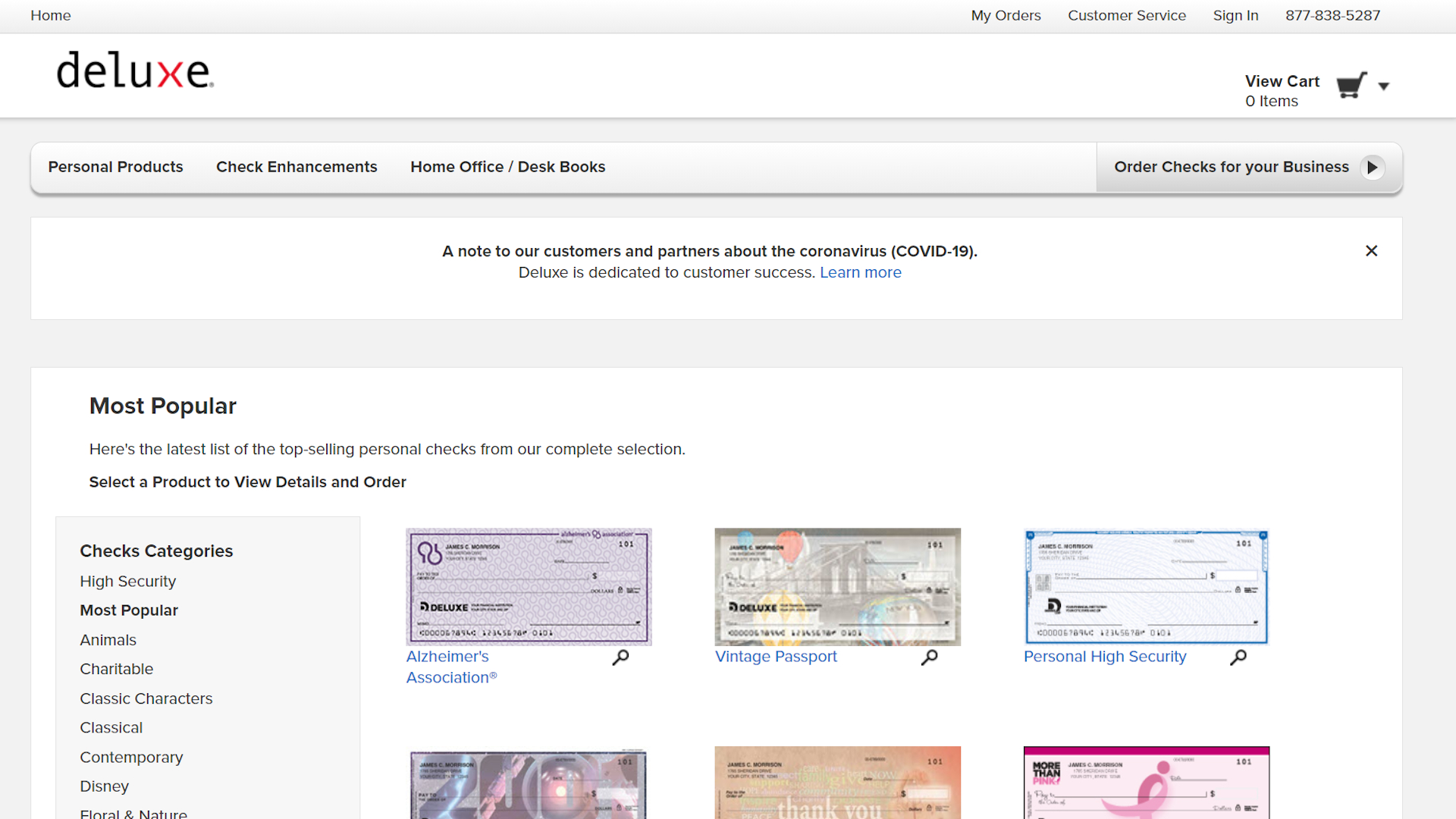 Deluxe offers the best online check ordering customer support