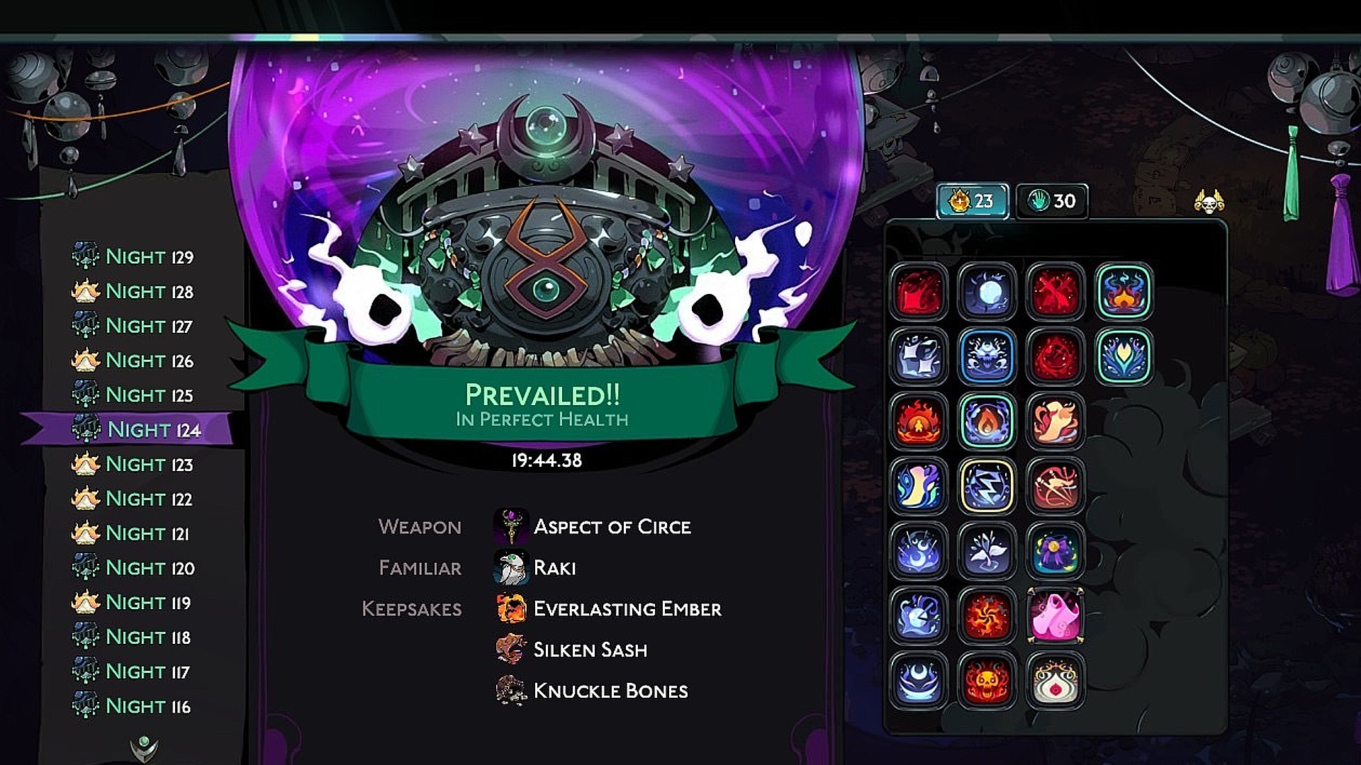 Hades 2 aspect of circe cast build screenshots
