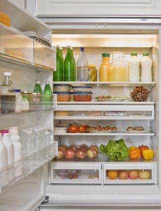 a tidy well stocked fridge