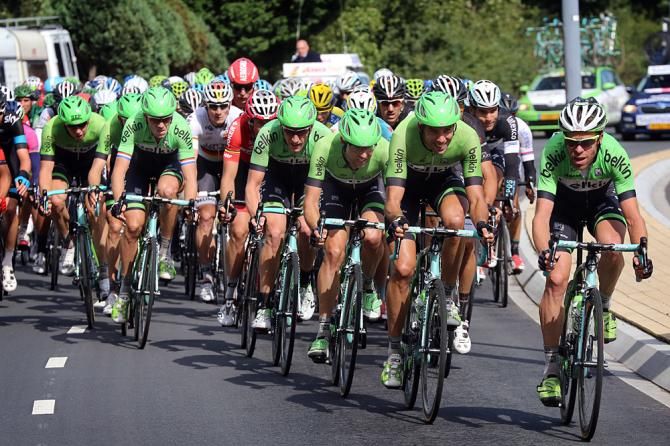 Belkin lined up at the front during stage 2
