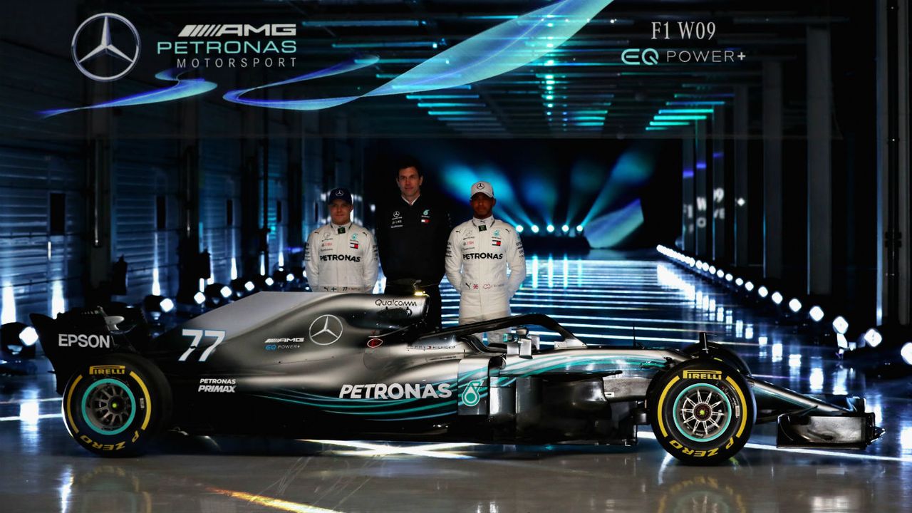 Mercedes W09 car launch F1 2018