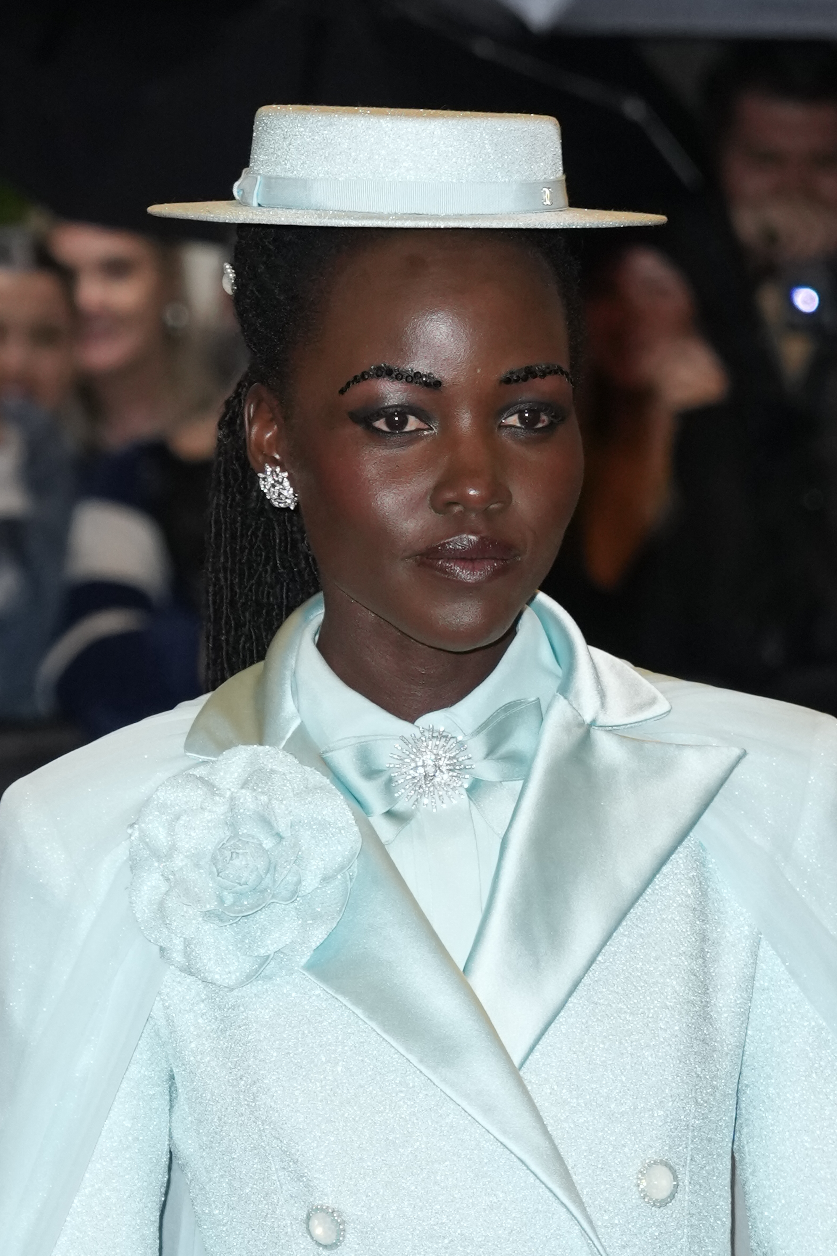 Lupita Nyong'o leaves The Carlyle Hotel before the 2025 Met Gala: "Superfine: Tailoring Black Style" at the Metropolitan Museum of Art on May 05, 2025 in New York City. (Photo by John Nacion/Getty Images)