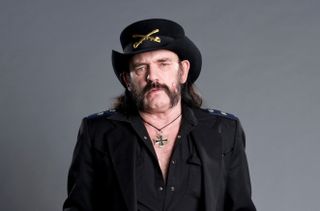 Lemmy Kilmister in a studio photoshoot