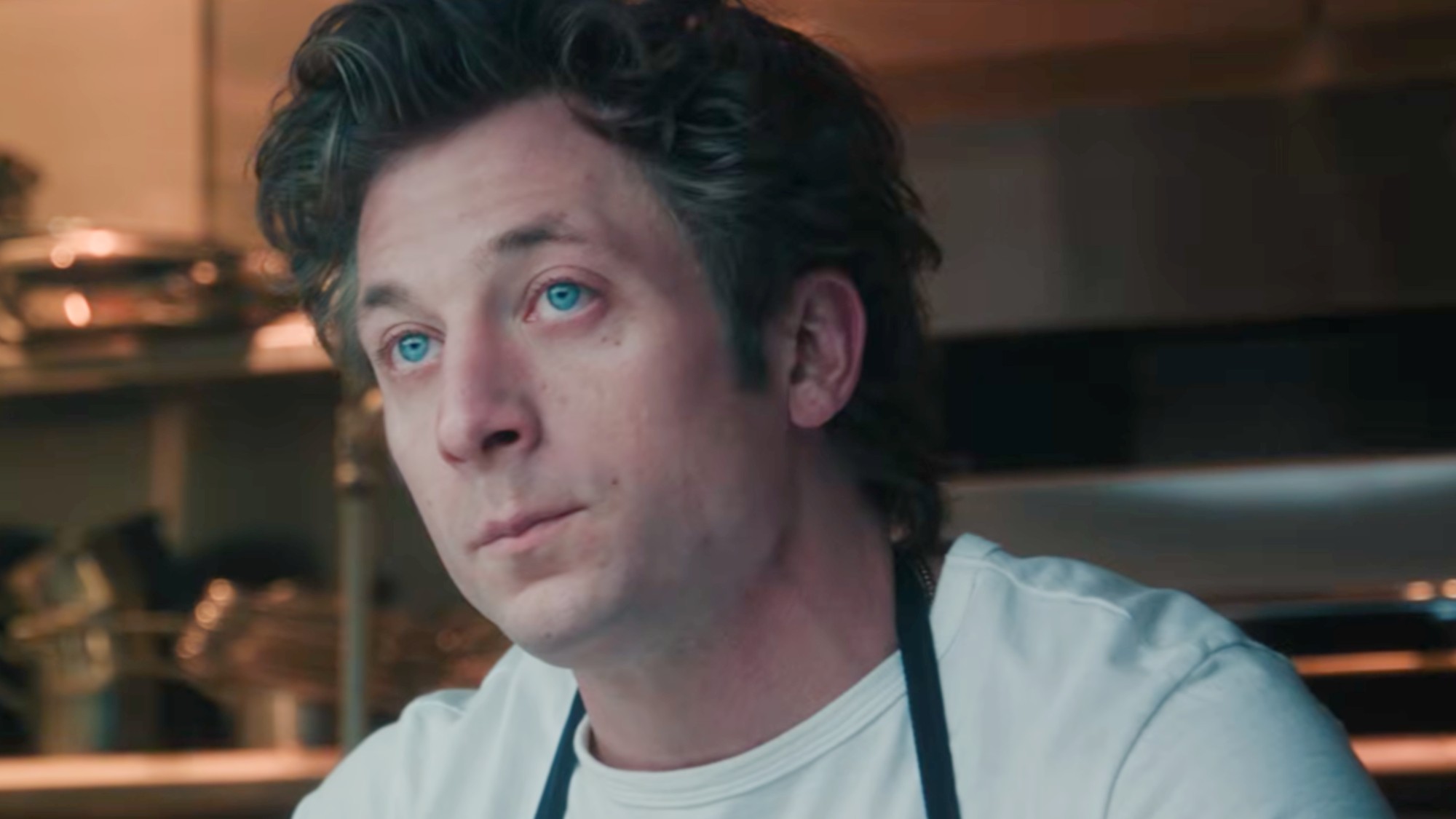 Jeremy Allen White looking serious in the final season of The Bear. 