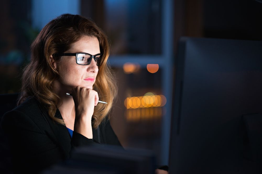 Woman at computer