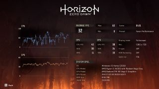 Horizon Zero Dawn's benchmark is punishing.