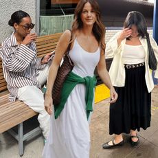 collage of style influencers Amaka Hamelijnck, Kim Turkington, Salomé Mory, and Marina Torres in chic spring outfits 
