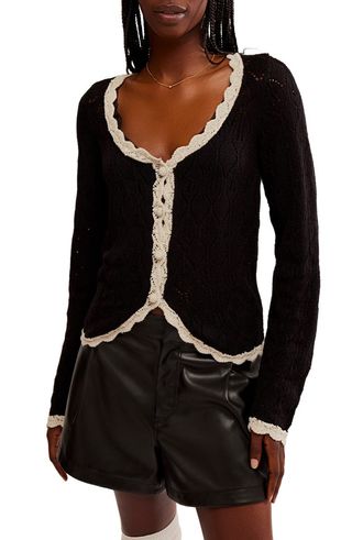 Adelene Pointelle Cardigan