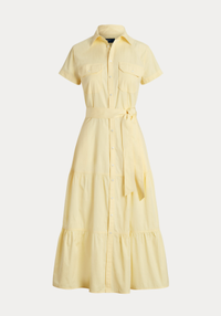 Belted Tiered Cotton Shirtdress (£185.50) $199.99 | Ralph Lauren