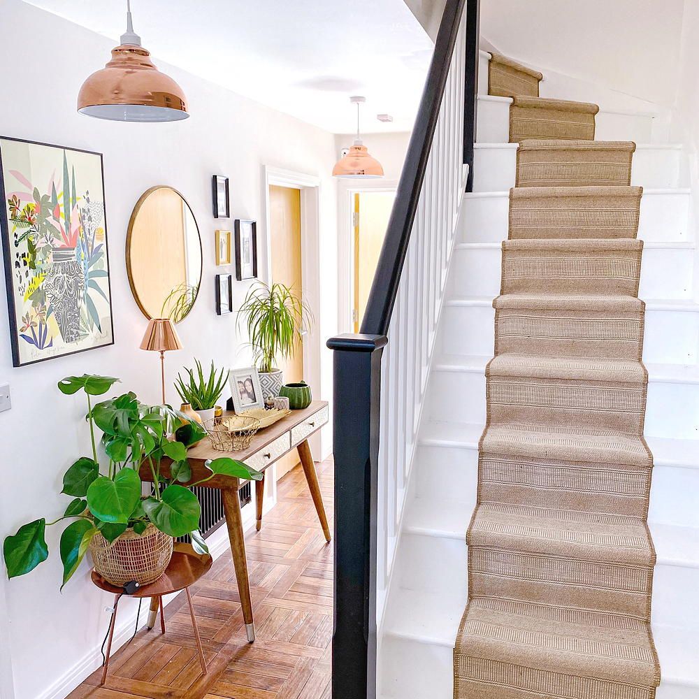 See how this clever IKEA stair runner rug hack transformed this hallway