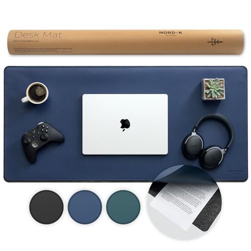 Nordik Felt and Leather Desk Mat With Document Hideaway 