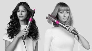 2 women with Dyson hair tools
