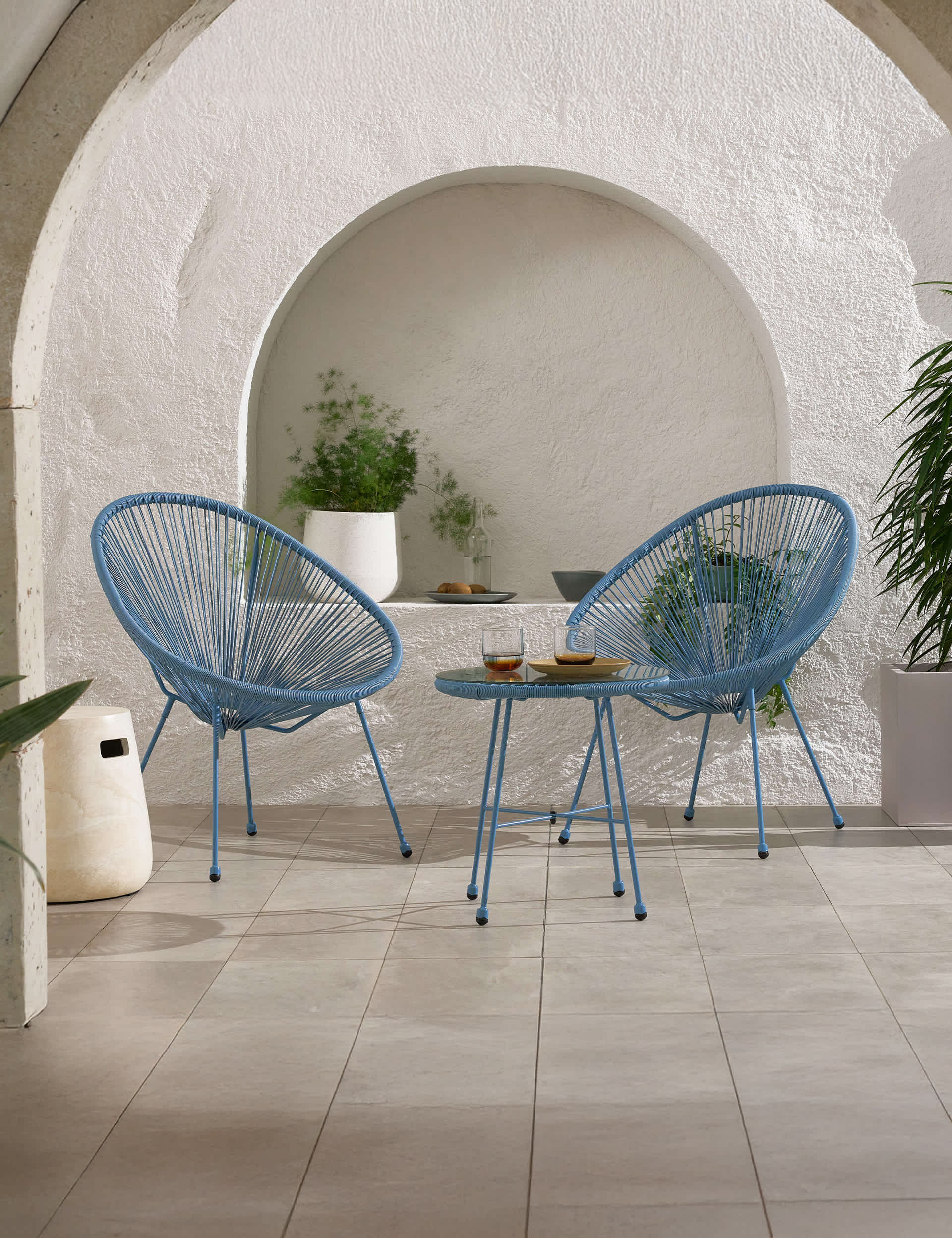 Monaco Rattan Bistro Table and 2 Chairs