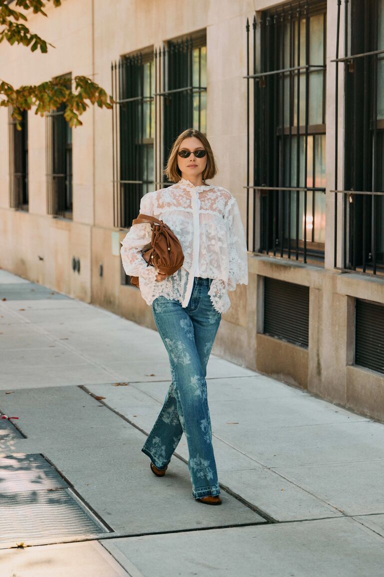 NYFW S/S 26 street style: lace