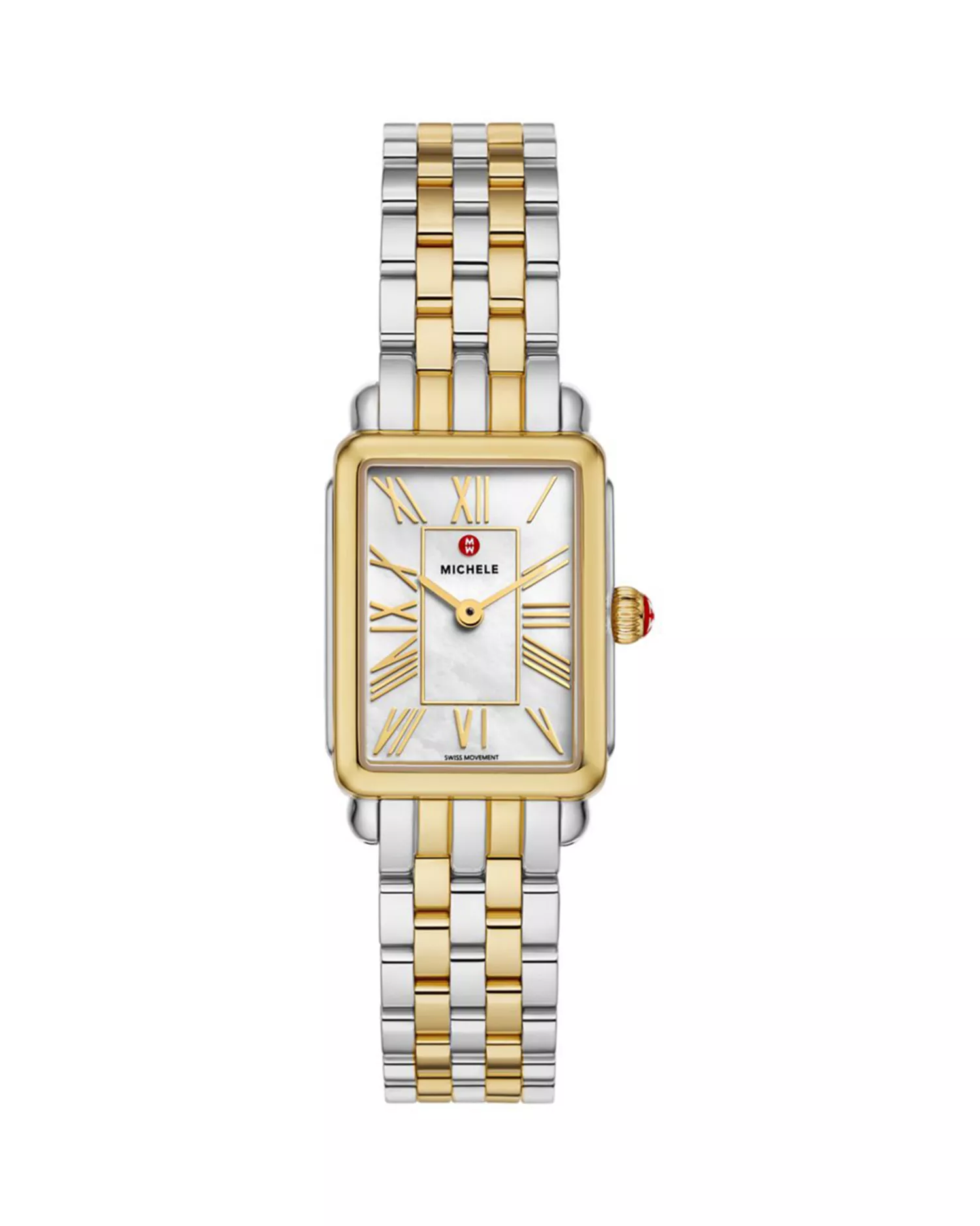 Deco Park Two Tone 18k Gold Plated Watch, 23mm X 29mm