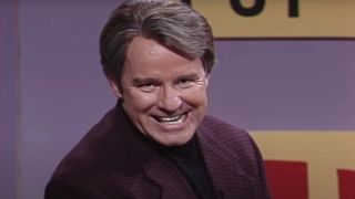 Phil Hartman turns to the camera with a demented grin in the Saturday Night Live sketch "Sassy's Sassiest Boys." 