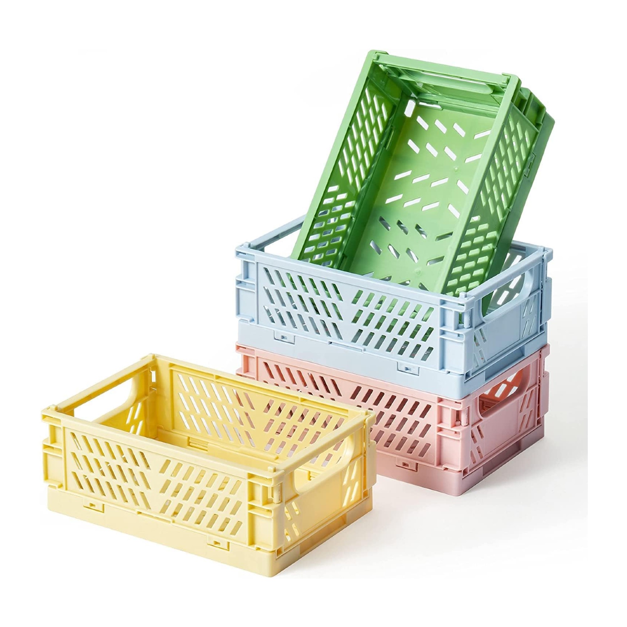 Amazon WATINC 4pcs Mini Foldable Desk Crates