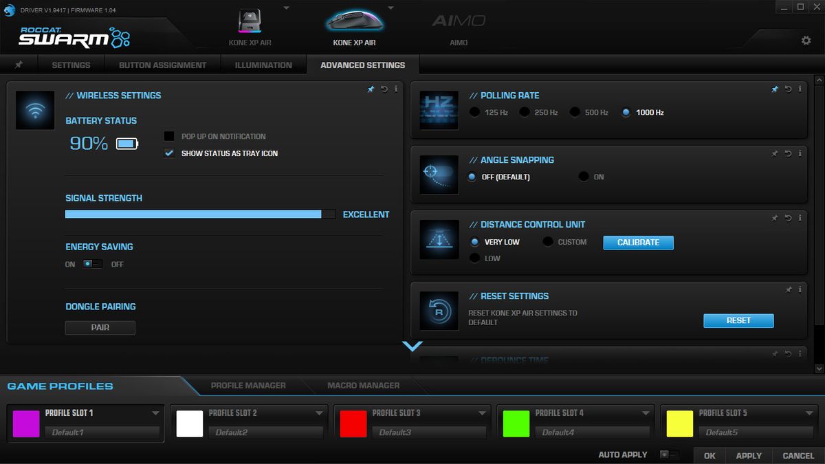 Roccat Kone XP Air Swarm software