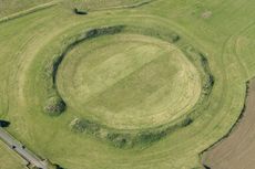 A close-up of one of the earthworks at Thornborough Henges, two vast 200m diameter henge monuments. Damian Grady © Historic England