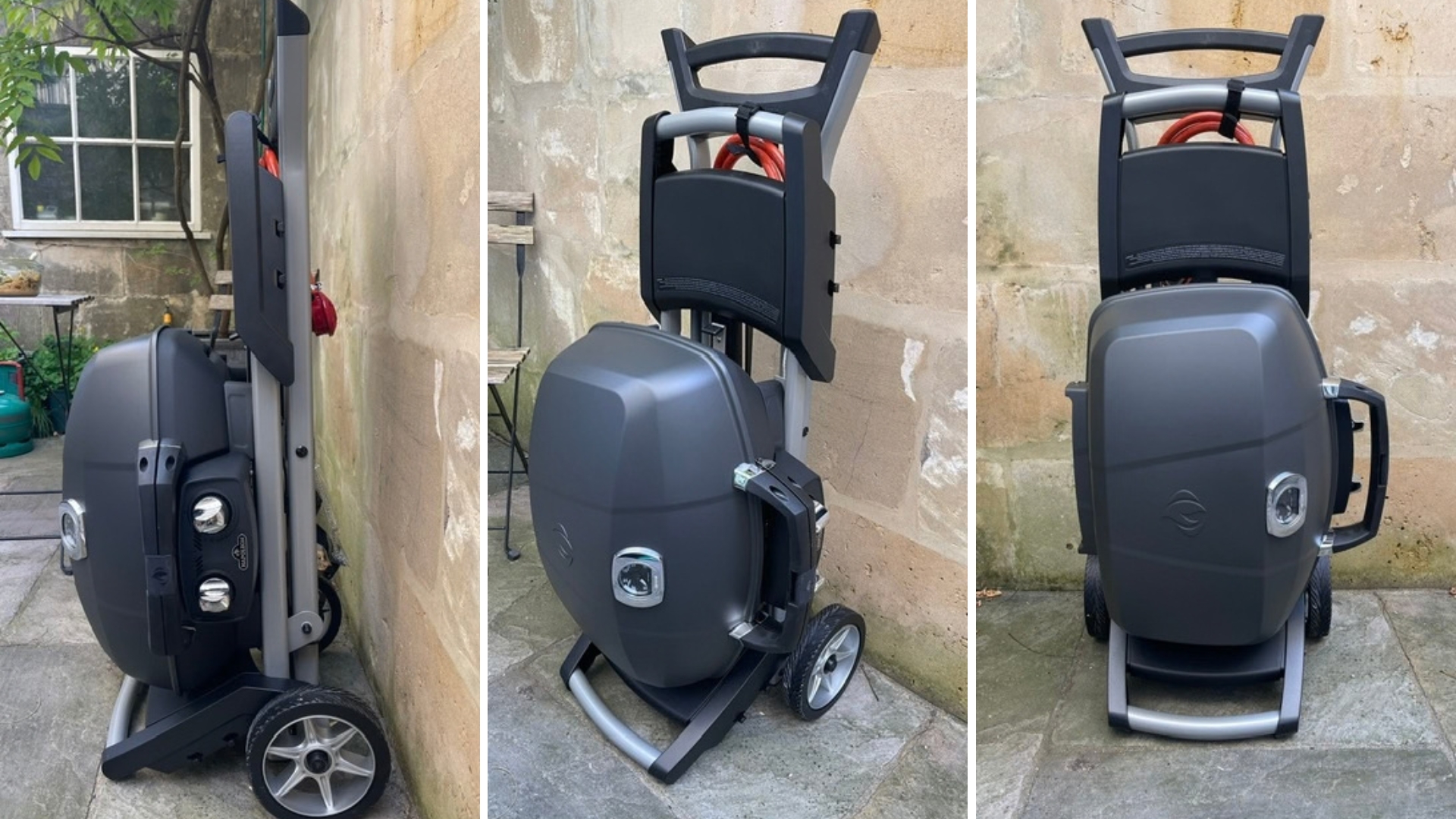 Napoleon TravelQ PRO285X Portable Propane Gas Grill being tested