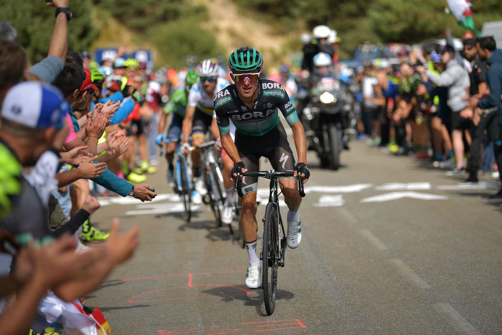 Majka puts in an attack during the late stages of stage 18