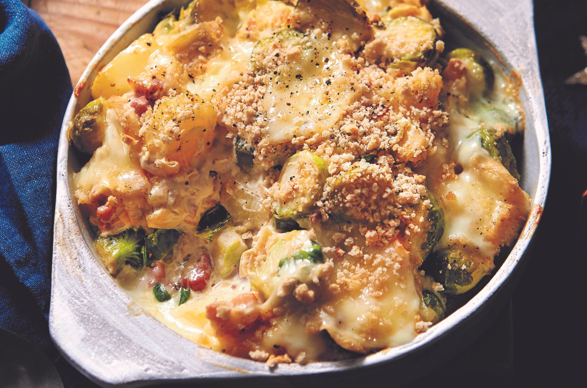 Creamy sprout and potato gratin | GoodtoKnow 