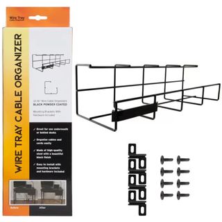 Under Desk Wire Storage Rack Under Desk Cable Organizer Wire Cable Tray  Chic Wire Cable Management