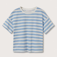 Striped Cotton T-shirt, was £7.99 now £5.99 | Mango