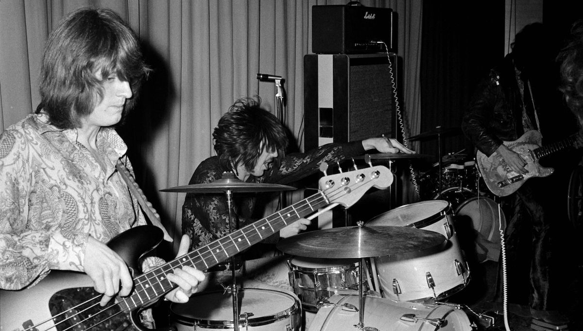 John Paul Jones, John Bonham and Jimmy Page of Led Zeppelin perform live on stage at Gladsaxe Teen Club, Copenhagen, Denmark, 15th March 1969