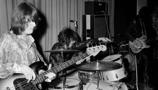 John Paul Jones, John Bonham and Jimmy Page of Led Zeppelin perform live on stage at Gladsaxe Teen Club, Copenhagen, Denmark, 15th March 1969