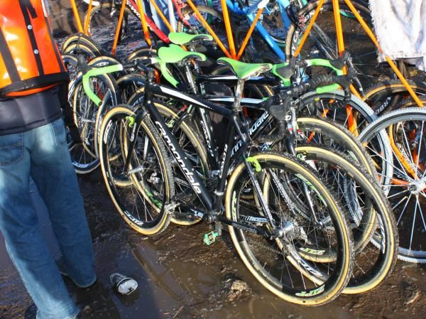 Cannondale-Cyclocrossworld.com had up to five bikes per rider on hand.